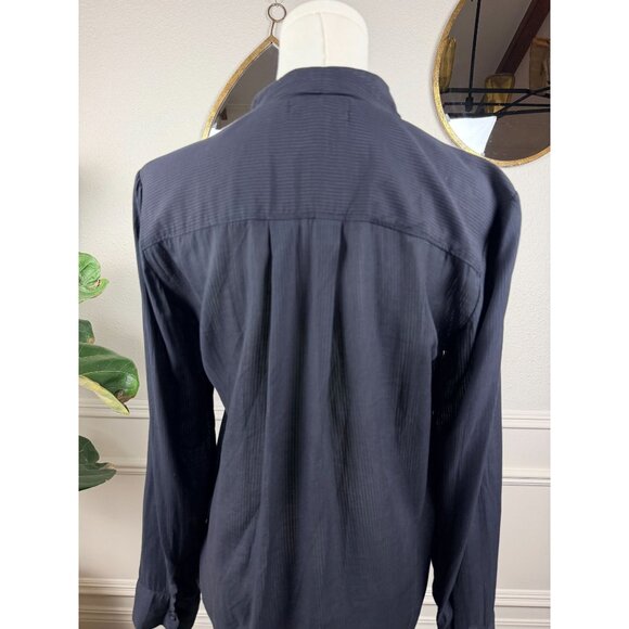 Cloth & Stone by Anthropologie Black Tencel Faux Wrap Blouse • Size Small - Picture 8 of 10